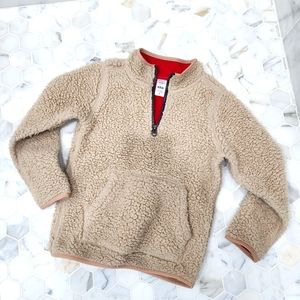 Unisex Kids| Sherpa Fleece Pullover| Size 6| Lined Fleece Sherpa Hoodie| Jacket